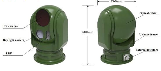 Sistema sopportato nave EO/IR di alta precisione 640*512 per sorveglianza marittima di pubblica sicurezza